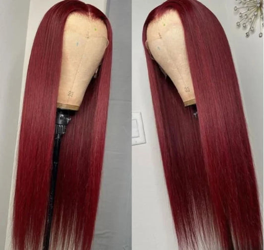 Color 99 J -Straight Frontal Wigs 180 Density